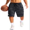 Men's Basketball Shorts with Zipper Pockets Lightweight Quick Dry 11" Long Shorts for Men Athletic Gym(Gray Camo,M) view 4