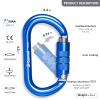 CAMNAL Heavy Duty Carabiner, 25kn(About 5620 lbs) Oval Auto Locking Carabiner Clip O-Shape Rock Climbing Carabiner Lightweight Caribeener for Climbing, Mountaineer, Aerial Work view 2
