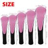 Andux 5pcs/Set Mesh Golf 460cc Driver Fairway Wood Club Head Covers Long Neck with No. Tags Black/Pink view 3