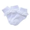 BAIYIXIN Twtility Baby Toddler Girls Eyelet Frilly Lace Socks Cotton Ruffle Lace Dressy Socks view 2