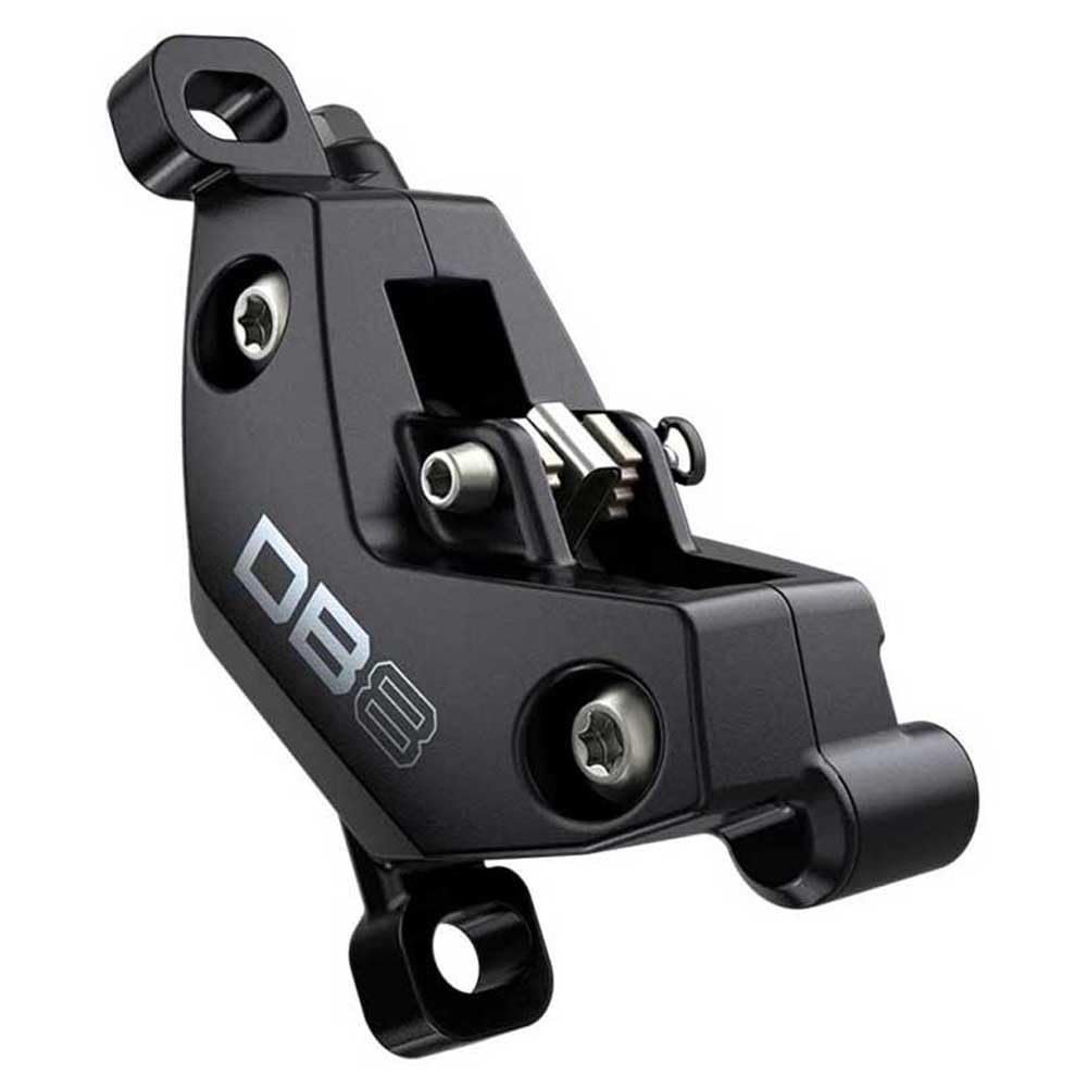 SRAM DB8 Disc Brake Caliper - 4-Piston Post Mount Hydraulic Brake with Mineral Oil, Forged Aluminum Body, Diffusion Black Finish, Compatible with SRAM Code Pads, High-Performance Cycling Component for