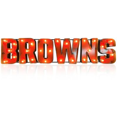 Imperial Cleveland Browns 9'' x 41.5'' Lighted Recycled Metal Sign