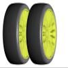GRP GTY04-XM5 1:8 GT New Slick Medium Yellow 20 Spoke Rubber Tires (2) view 1
