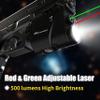 CRONHAWK 500 Lumens Red and Green Laser Light Combo, Rail Mounted Pistol Flashlight with Double Lasers Beam, Magnetic Charging Handgun Flashlight, Laser Class II view 2