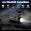 CRONHAWK 500 Lumens Red and Green Laser Light Combo, Rail Mounted Pistol Flashlight with Double Lasers Beam, Magnetic Charging Handgun Flashlight, Laser Class II view 3