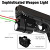 CRONHAWK 500 Lumens Red and Green Laser Light Combo, Rail Mounted Pistol Flashlight with Double Lasers Beam, Magnetic Charging Handgun Flashlight, Laser Class II view 4