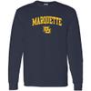 AL03 - Marquette Golden Eagles Arch Logo Long Sleeve T Shirt - Medium - Navy view 1