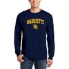 AL03 - Marquette Golden Eagles Arch Logo Long Sleeve T Shirt - Medium - Navy view 2