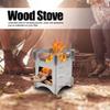 Stainless Steel Wood Burning Stove,Lightweight Foldable Camping Stove Portable Wood Burning Camping Stove for Backpacking Camping Hiking view 2