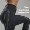 CompressionZ Women's Compression Leggings High Waisted Performance Shaping Gym, Pilates, Travel, Yoga, Workout Pants W/Pockets Olive Brown XX-Large view 4