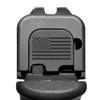 Milspin Slide Back Plate Compatible with Glock Gen 1-5 | American Flag | Veteran Made in USA I CNC Milled (Blacked Out (on Stainless Steel), Models G43 G43x G48) view 1