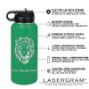 LaserGram Personalized 32oz Water Bottle, Wheelchair Fencing (Green) view 3