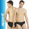 Sporti Solid Swim Brief Swimsuit - Black - 30 view 2