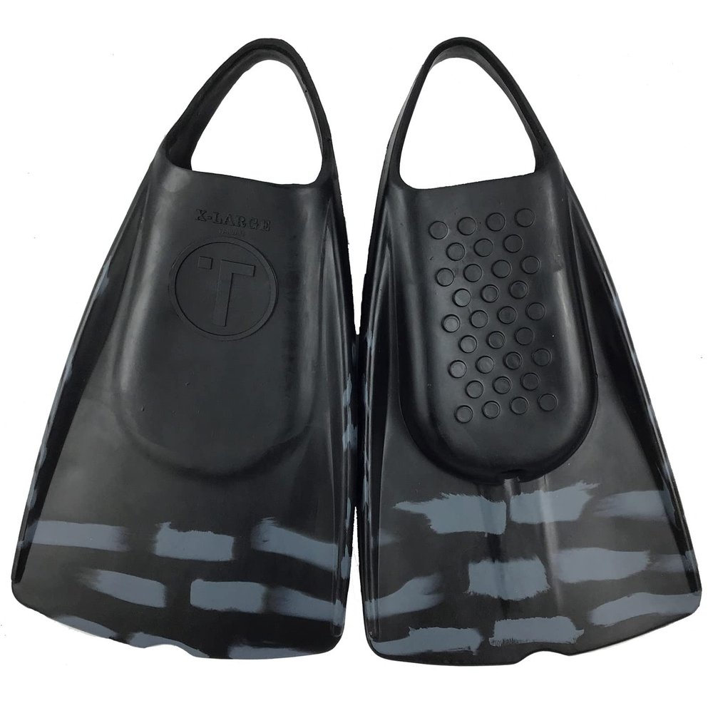 Tribe T1 Bodyboarding & Bodysurfing Swimfins- Black/Grey-ML