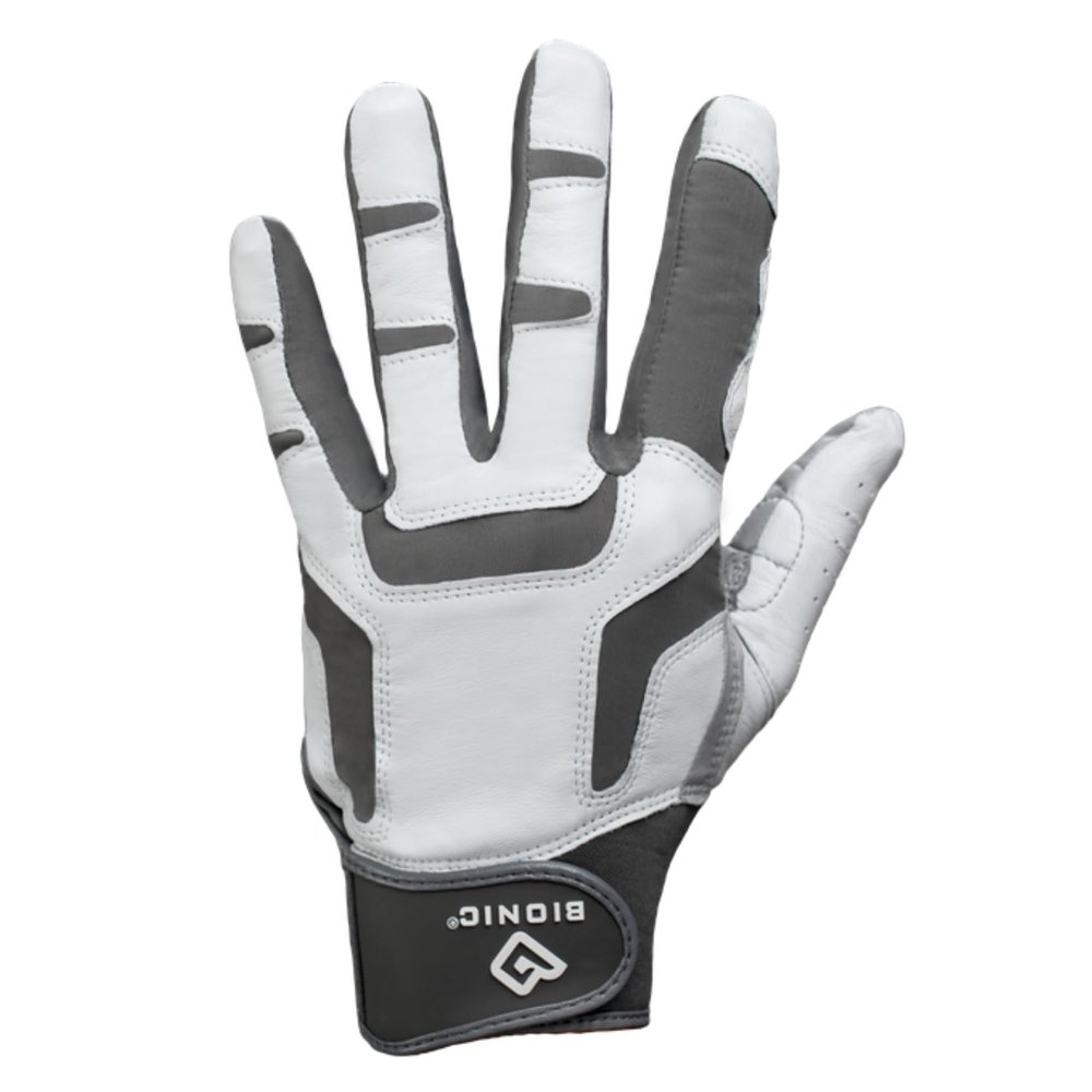 Bionic Men's ReliefGrip 2.0 Golf Glove (Silver, Large, Left)