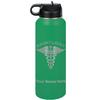LaserGram Personalized Water Bottle, Radiology, Stainless Steel Double Wall Vacuum Insulated with Flip Top Straw, Custom Engraved Gift (40oz / 1180ml Green) view 1