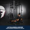 Titan Fitness T-2 Series 83" LAT Pulldown and Low Row Attachment, Plate-Loaded 300 LB Capacity, Space Saving Rack Mounted LAT Pulley Tower, Includes LAT Pulldown and Low-Row Handle view 3