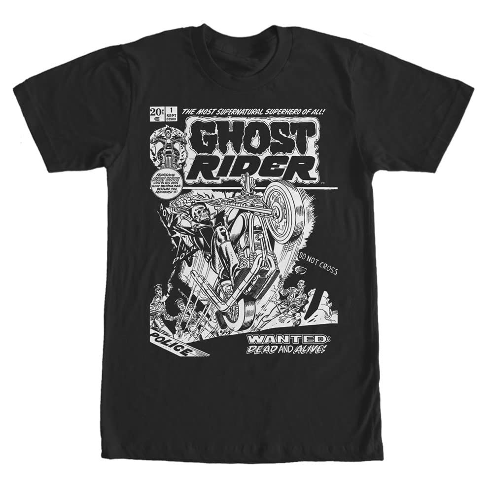 Marvel Classic Rider One Men's Tops Short Sleeve Tee Shirt Black