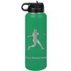 LaserGram Personalized Water Bottle, Baseball Player 3, Stainless Steel Double Wall Vacuum Insulated with Flip Top Straw, Custom Engraved Gift (40oz / 1180ml Green) view 1