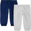 Simple Joys by Carter's Little Boys' 2-Pack Pull-On Fleece Pants, Grey/Navy, 8 view 2