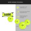 CORE Pickleball: PRO-40 | Outdoor Pickleball Balls - Durable, Regulation Size - USAPA Tournament Approved & Official Brand-Pickleball World Cup - 3 Count view 2