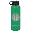 LaserGram Personalized Water Bottle, Basketball Ball, Stainless Steel Double Wall Vacuum Insulated with Flip Top Straw, Custom Engraved Gift (40oz / 1180ml Green) view 1