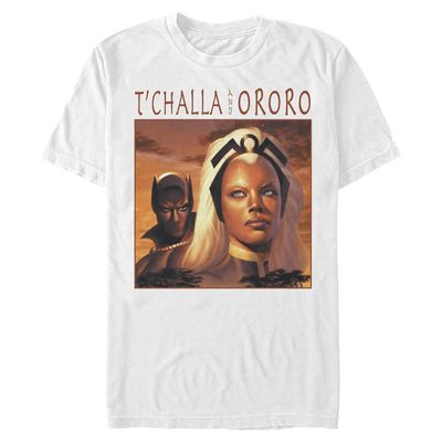Marvel Big & Tall Universe TChallaOroro Power Men's Tops Short Sleeve Tee Shirt, White, 3X-Large