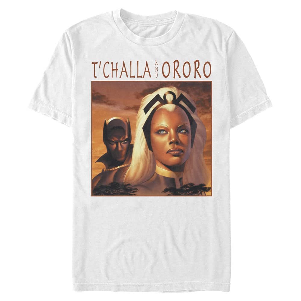 Marvel Big & Tall Universe TChallaOroro Power Men's Tops Short Sleeve Tee Shirt, White, 3X-Large