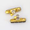 4 x Brake Pads and Aluminium Holders for BROMPTON in Gold view 2