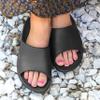 Pure Stride Therapeutic Slides, Orthotic Sandals for Plantar Fasciitis, Metatarsal and Heel Spurs, for Pain Relief and Arch Support of Feet - Black, Womens Size 6 view 2