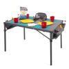 Creative Outdoors Folding Table with Built-in Cooler - Outdoor Portable Camping Table with 4 Cup Holders and Durable Steel Frame - Quality Material (Orange/Gray) view 1
