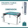 Creative Outdoors Folding Table with Built-in Cooler - Outdoor Portable Camping Table with 4 Cup Holders and Durable Steel Frame - Quality Material (Orange/Gray) view 2