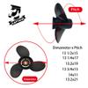 Boatman Boat Aluminum Propeller 13 1/2x15 fit BRP,Johnson Evinrude OMC Stern Drive 40-140 HP,13 Spline Tooth view 2