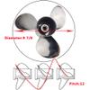 Boatman Outboard Propeller 9 7/8x13 fit Yamaha Boat Engine 20/25/F25/30HP 10 Spline Tooth(Stainless) view 2