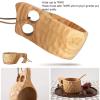 TANFEI 6 Pack Wooden Cup Kuksa Cup Handmade Wooden Camping Cup Portable Outdoor Drinking Cup for Coffee, Tea and Milk, Wooden Cup Gift view 2