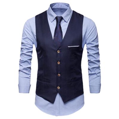 HOURVNEI Dress Vests For Men Slim Fits Mens Suit Vest Male Waistcoat Homme Casual Sleeveless Formal Business Vest