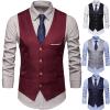 HOURVNEI Dress Vests For Men Slim Fits Mens Suit Vest Male Waistcoat Homme Casual Sleeveless Formal Business Vest view 2