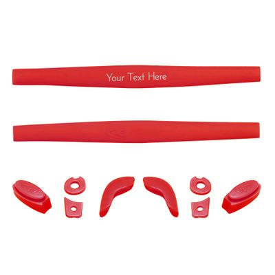 Glintbay Personalized Custom Engraved Nosepads and Earsocks Rubber Kit for Oakley Juliet - Red