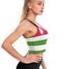 Abkhazia Flag Sports Bras for Women Padded Gym Workout Short Crop Top Yoga Tank Top 2XL view 4