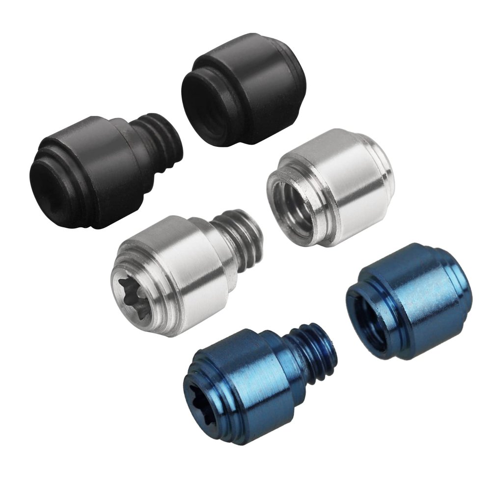 3 Packs Custom Thumb Studs, Replacement Titanium Thumbstuds for Benchmade 535 BUGOUT (Black, Sliver, Blue)