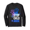 Child Abuse Shirt - Stop Child Abuse Prevention Awareness Long Sleeve T-Shirt view 1