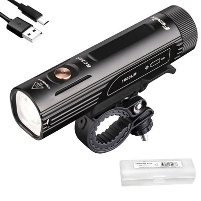Fenix BC26R USB-C Rechargeable Bike Light,1600 Lumens Super Bright with LumenTac Organizer