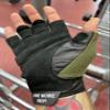 Military Green Workout Gloves  Multipurpose Fingerless Gloves with Wrist Wraps  Heavy Duty Durable Materials for Men and Women  Large Size view 4