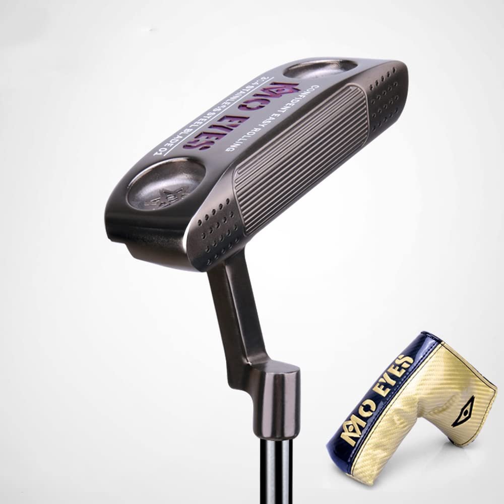Golf Putter MO Eyes Right Hand Authentic Driver Men's Golf Club Blue/Gold Putters with Line of Sight Large Grip 34'' Golf Putter Rod (Gray)