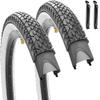 2 Pack Replacement Bike Tire Beach Cruiser 26" x 2.125" Inch Foldable White Side Wall Bicycle Tire view 1
