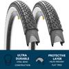 2 Pack Replacement Bike Tire Beach Cruiser 26" x 2.125" Inch Foldable White Side Wall Bicycle Tire view 4