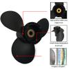 Boatman Boat Aluminum Propeller 9 1/4 x 10 fit Suzuki Outboard Engine DF8A 9.9A 15 20/DT9.9 15 HP,10 Spline Tooth, 9 1/4(Dia)x10Pit view 4