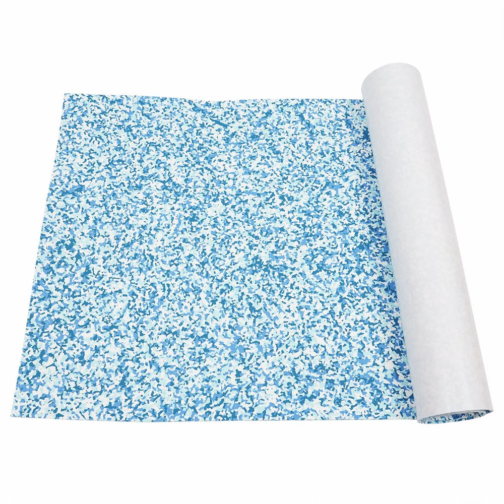 DNYSYSJ 94.5" 35.4" EVA Foam Boat Flooring Decking Sheet Faux Teak Marine Mat,Non-Slip Self-Adhesive Thick Mat 6mm for Marine Boat Yacht Swimming Pool (Blue White Camouflage)