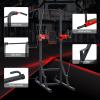 GYMAX Multi-function Power Tower, Heavy-duty Pull Up Bar Stand for Pull-ups, Push-ups, Vertical Knee, Leg Raises, Dip Stand, Strength Training, Workout Dip Station for Home, Gym, Fitness Equipment view 3