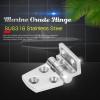 AMYSPORTS Heavy Duty Boat Hinge Hardware Deck Stainless Steel Mirror Polished Marine Hinge Hatch Offset Short Side SUS316 1.51 x 2.12 inch 2pcs view 2